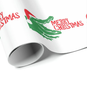 Papel De Presente Papel de envolvimento do Natal do jacaré