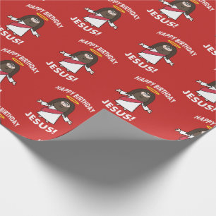 Papel De Presente Papel de envolvimento do Xmas do Natal de Jesus do