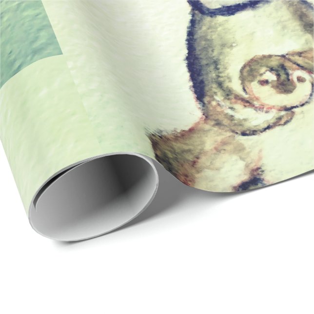 Papel De Presente Papel de envolvimento dos pinguins (Ponta do rolo)