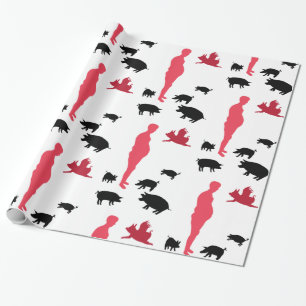 Papel De Presente Papel de envolvimento feliz de Vegeterian da