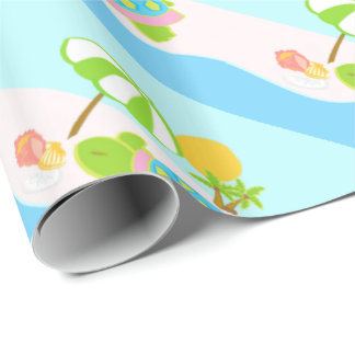 Papel De Presente Papel de envolvimento lustroso cor-de-rosa da