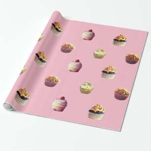 Papel De Presente Papel de envolvimento lustroso dos cupcakes