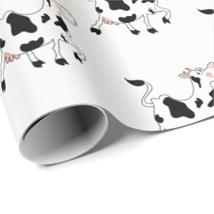 Papel De Presente Papel de envolvimento preto e branco da vaca