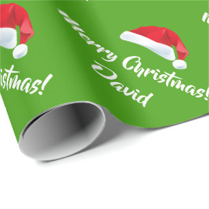 Papel De Presente Papel de envolvimento verde do chapéu do papai