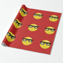 Papel de envolvimento vermelho de RockStar Emoji