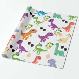 Papel De Presente Papel de Enxertamento Dinossauro
