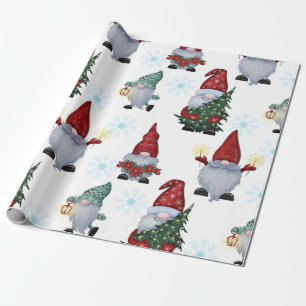 Papel De Presente Papel de Invasão dos Gnomos da Neve de Natal