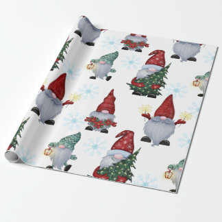 Papel De Presente Papel de Invasão dos Gnomos da Neve de Natal