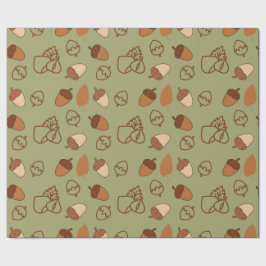 Papel De Presente Papel de mola de outono sem costura com avelã