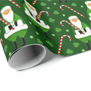 Papel De Presente Papel de mola para presentes de Natal irlandês