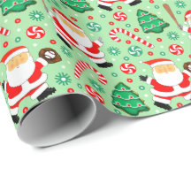 Papel de mola para presentes no Natal do Baseball