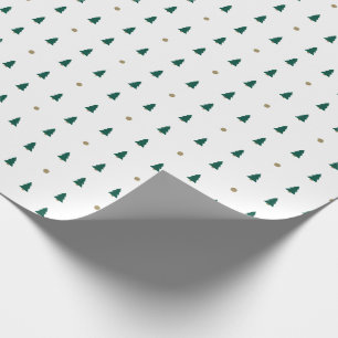 Papel De Presente Papel de moldagem de árvore de Natal minimalista