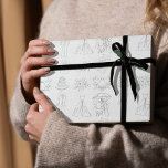 Papel De Presente Papel de Moldagem de Ícone de Celebração de Casame<br><div class="desc">Adicione um toque de sofisticação aos presentes de casamento com este papel embrulhado lindamente desenhado, com uma série de ícones delicados de arte de linha. Capturando perfeitamente a essência do amor e da celebração, esta design mostra vestidos de casamento, buquês, tuxedos, pombos, bolos e outros elementos românticos em um padrão...</div>