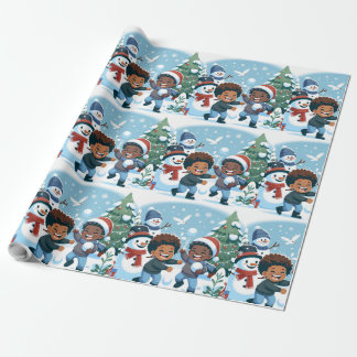 Papel De Presente Papel de moldagem de natal Black Boy