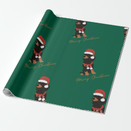 Papel De Presente Papel de moldagem de natal de estimação Dachshund