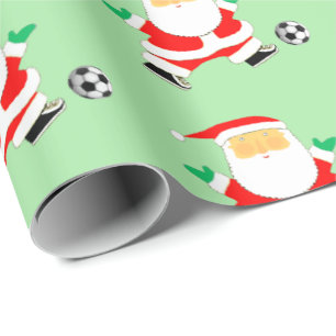 Papel De Presente Papel de moldagem de Natal do Futebol