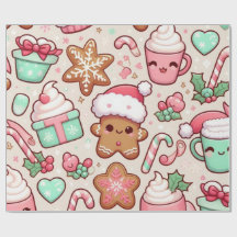Papel de moldagem de Natal em Kawaii | Pão-de-ouro