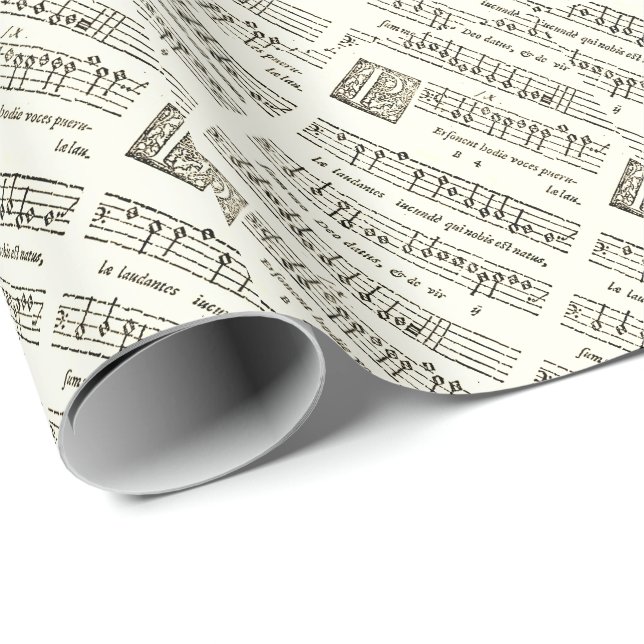 Papel De Presente Papel de Moldagem de Natal Medieval (Ponta do rolo)