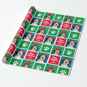 Papel De Presente Papel de moldagem de natal personalizado para cães