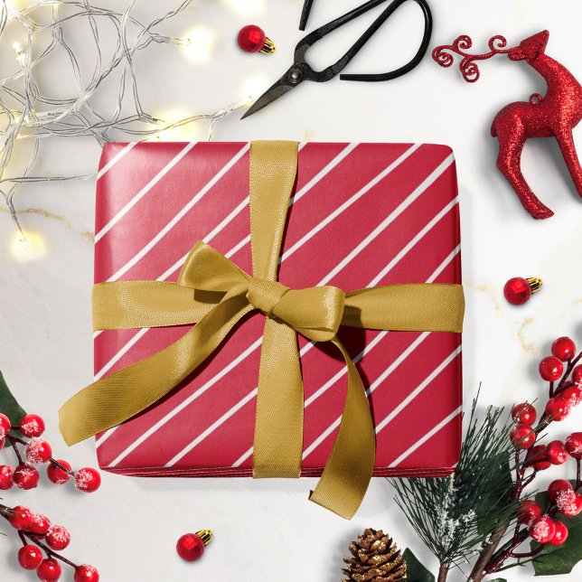 Papel De Presente Papel De Moldagem De Natal Vermelho Com Listras Br (Criador carregado)