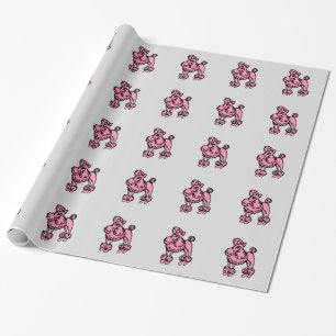 Papel De Presente Papel de moldagem de poodle rosa