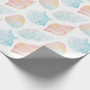 Papel De Presente Papel de moldagem de Seashell por Aquarela