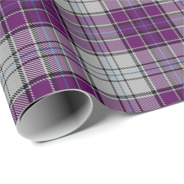 Papel De Presente Papel de moldagem de Tartan Roxo da dança MacRae (Ponta do rolo)