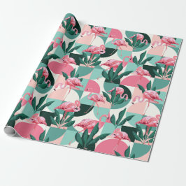 Papel De Presente Papel de moldagem Flamingo