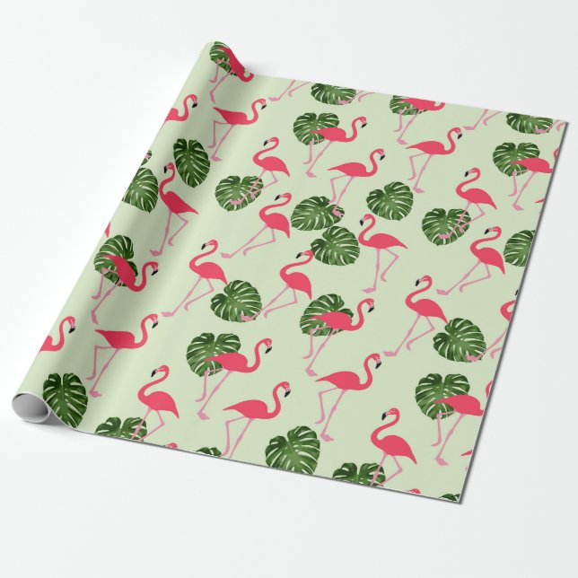 Papel De Presente Papel de moldagem Flamingo (Desenrolado)