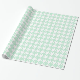 Papel De Presente Papel de moldagem mint Houndstooth