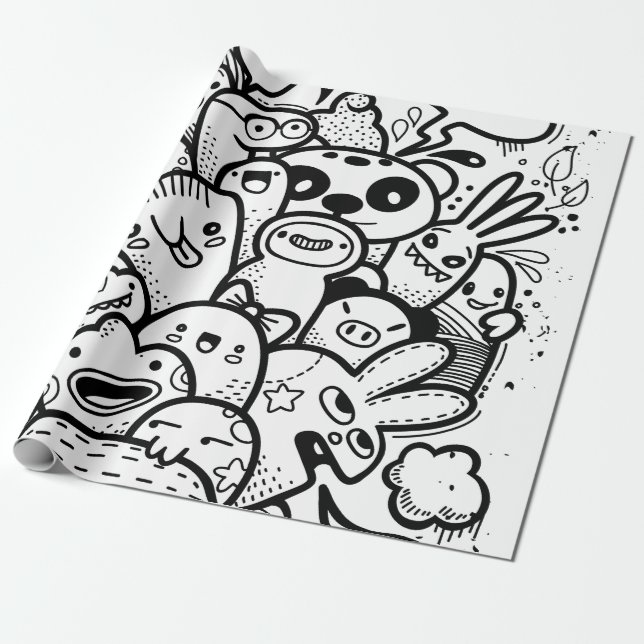 Papel De Presente Papel de moldagem PERSONALIZÁVEL (Desenrolado)