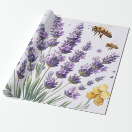 Papel De Presente Papel de moldagem por lavanda Floral