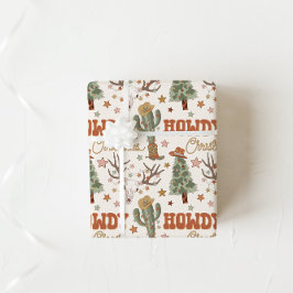 Papel De Presente Papel de molhação de natal do Cowboy | Embalagem O