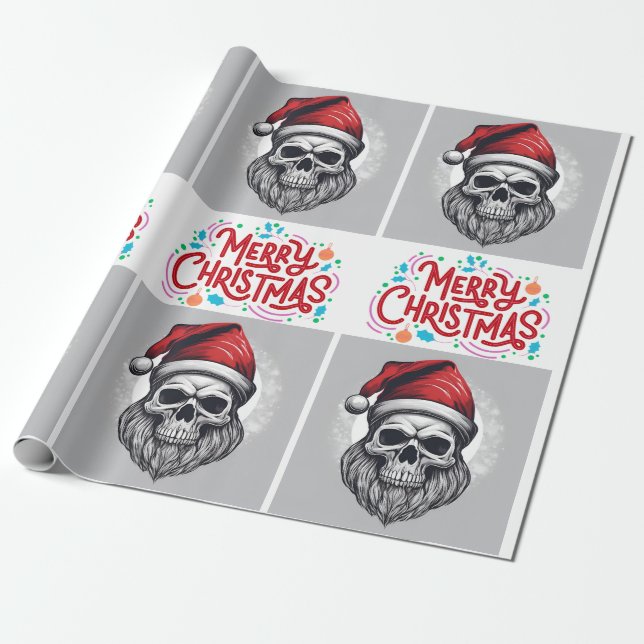 Papel De Presente Papel de molho de Natal assustador (Desenrolado)