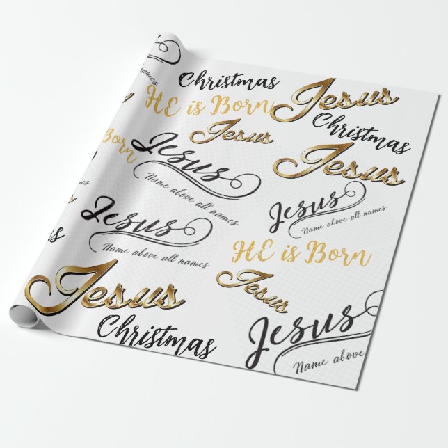 Papel De Presente Papel de Molho de Natal Jesus (Desenrolado)