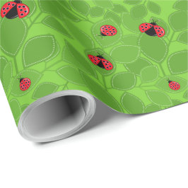 Papel De Presente Papel de ondulação de Design de Ladybug