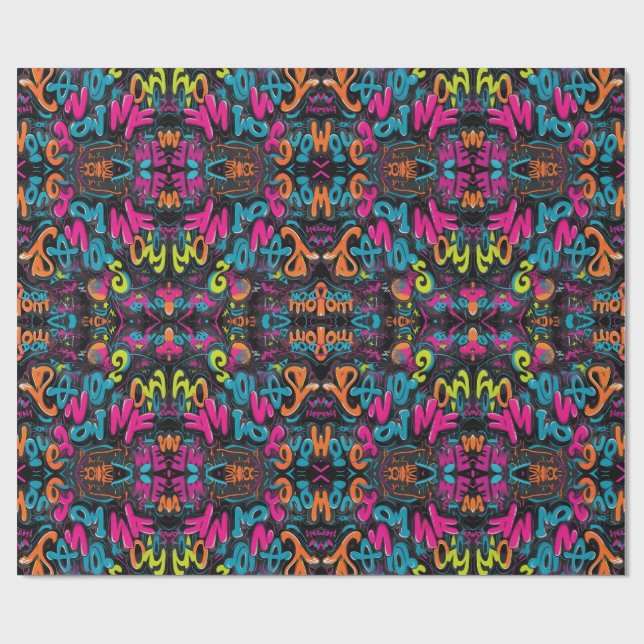 Papel De Presente Papel de ondulação de Grafite motivacional (Aberto)