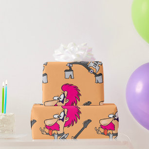 Papel De Presente Papel de ondulação do Impersonador Rocker Rock Sta