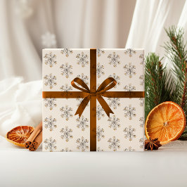 Papel De Presente Papel de ondulação em flocos de neve de Natal | Qu