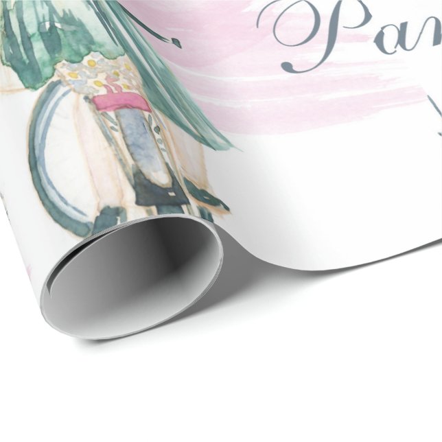 Papel De Presente Papel de ondulação em torre Eiffel (Ponta do rolo)