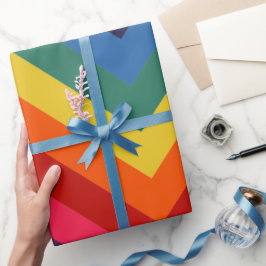 Papel De Presente Papel de ondulação totalmente incrível do arco-íri