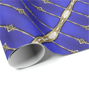 Papel De Presente Papel de padrão verde e Dourado