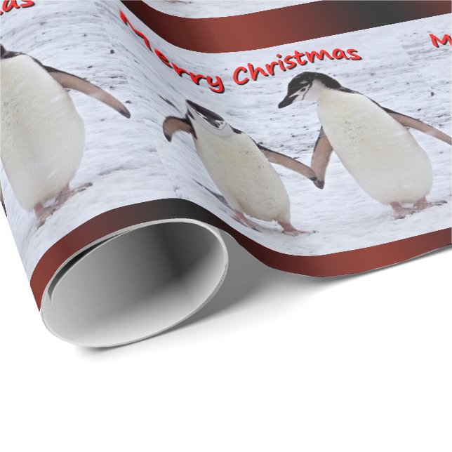 Papel De Presente Papel De Quebra De Pinguins - Natal (Ponta do rolo)