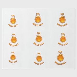 Papel De Presente Papel de Regalo con Logo Sol Brillo Sola | Envolto