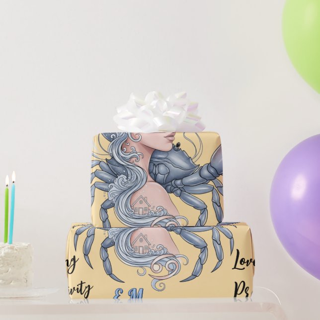 Papel De Presente Papel de regalo Lady Cáncer – Envuelve con energía (Presentes para festas)