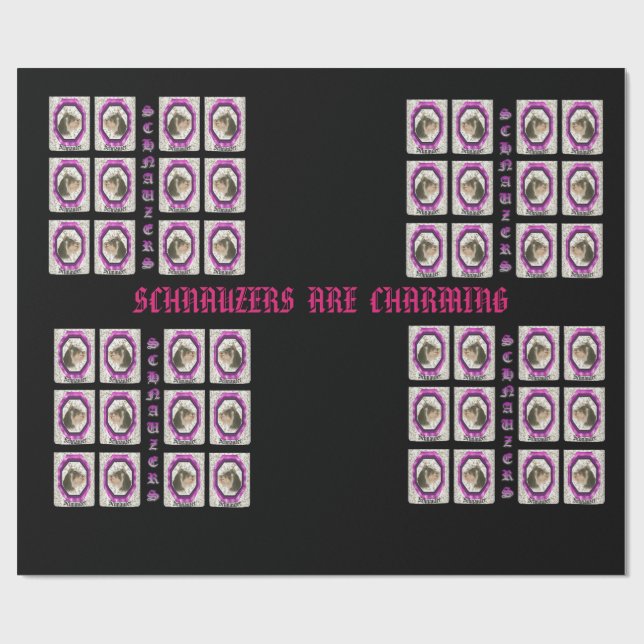 Papel De Presente Papel de Wrpping do Schnauzer (Aberto)