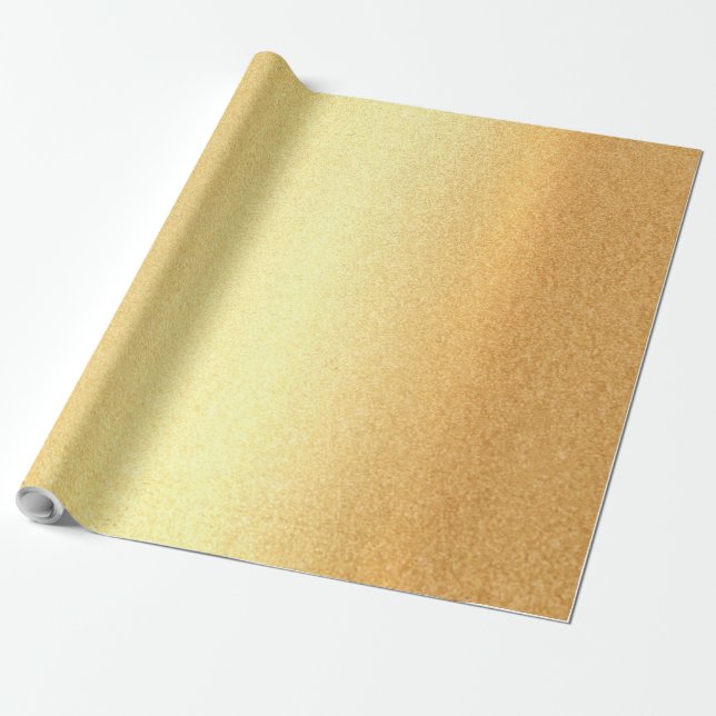 Papel De Presente Papel Dourado de empacotamento brilhante de fornec (Desenrolado)