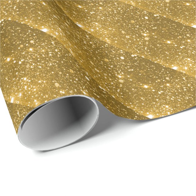 Papel De Presente Papel Dourado de empacotamento Sparkle (Ponta do rolo)