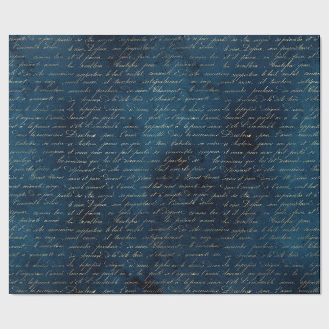 Papel De Presente Papel Dourado de moldagem de script Teal Gothic (Barra)
