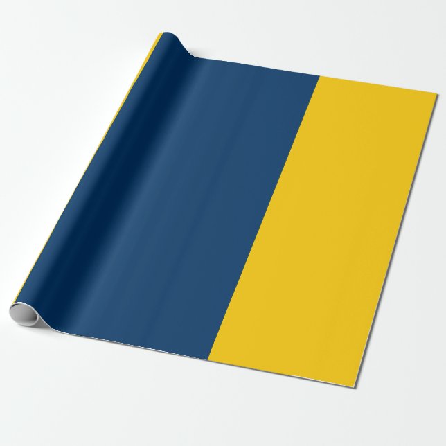 Papel De Presente Papel Dourado e Azul de Enrolamento Appalachian (Desenrolado)